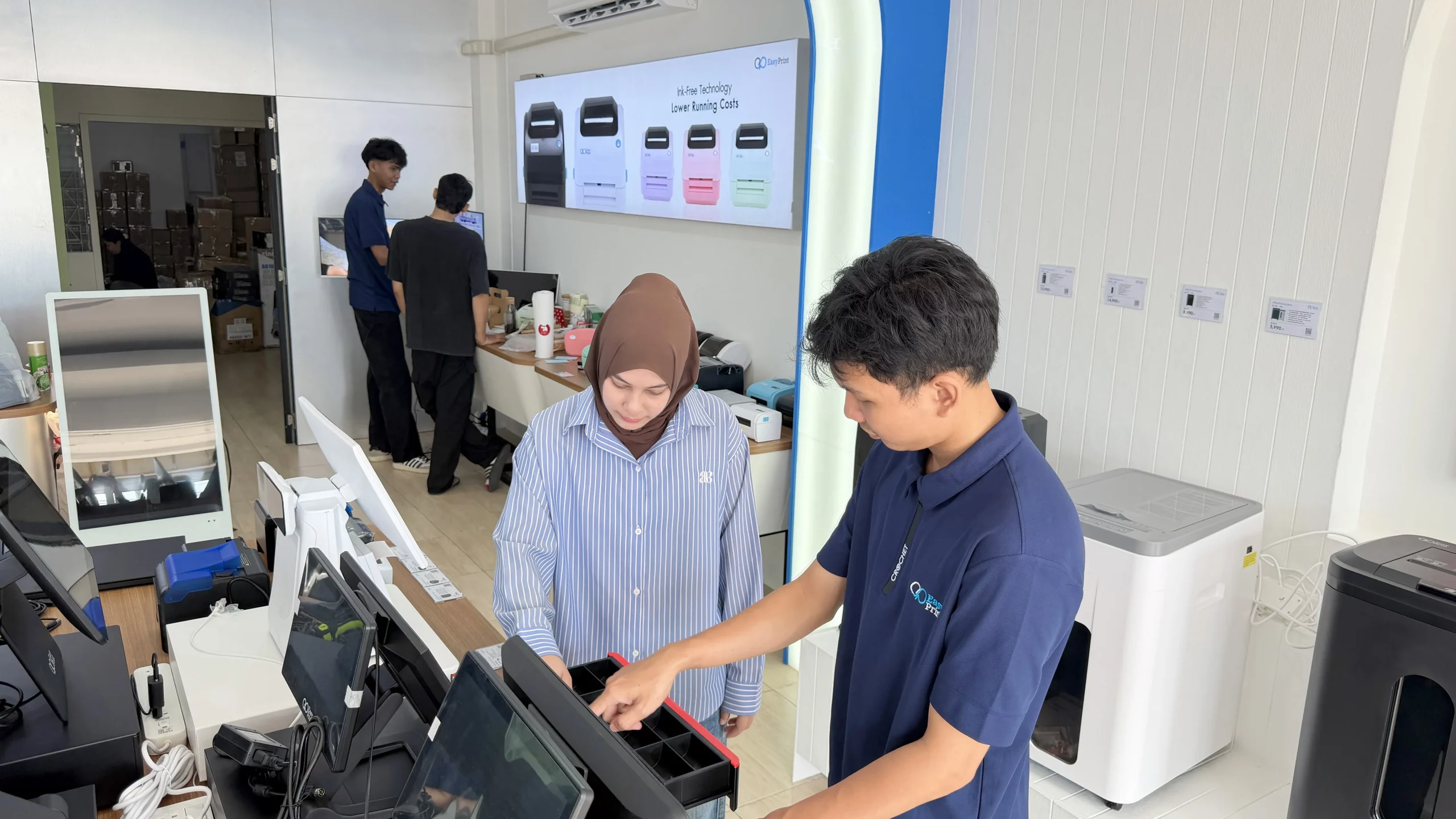 บรรยากาศภายใน EasyPrint Phuket สำหรับทดลองการใช้งาน